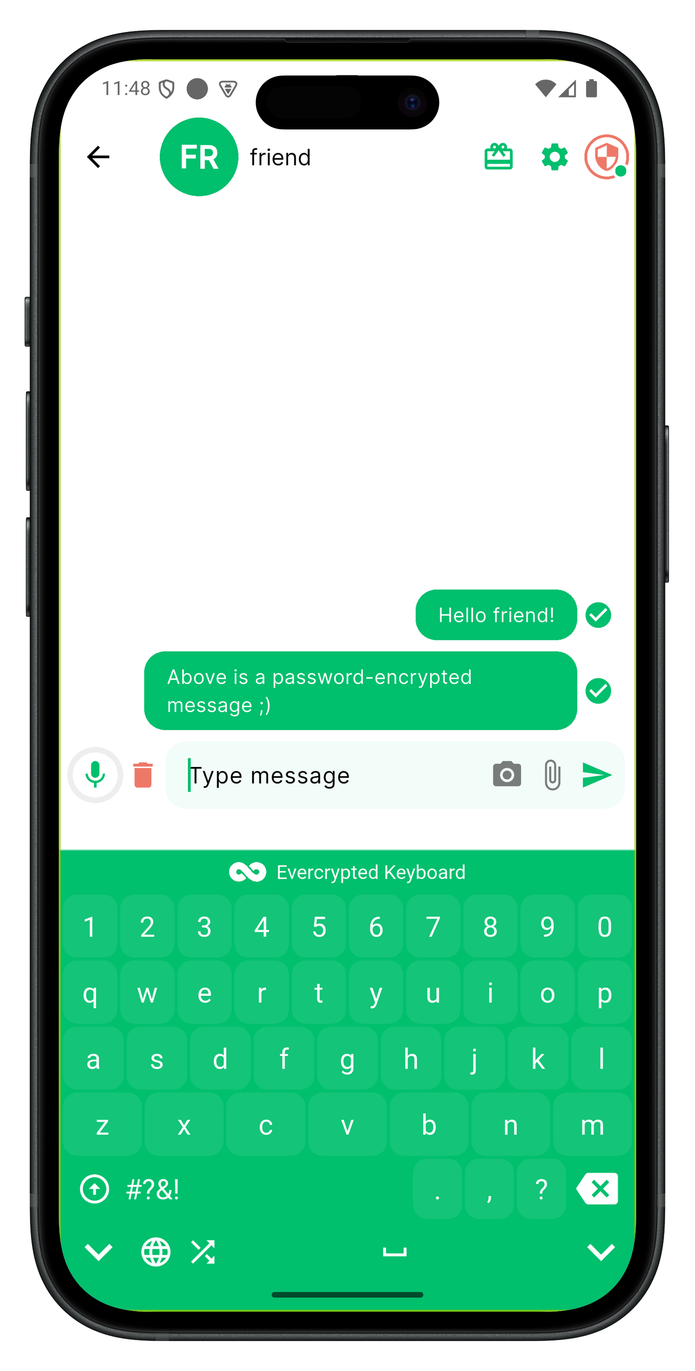 Password Feature Screenshot