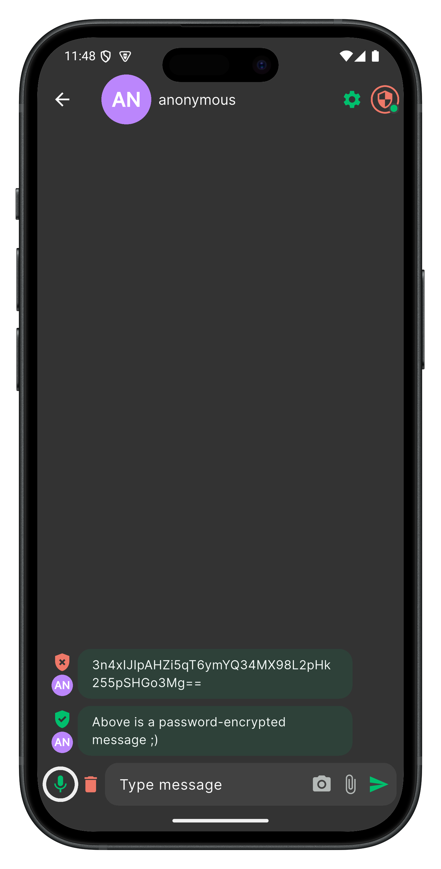 In-App Keyboard Screenshot